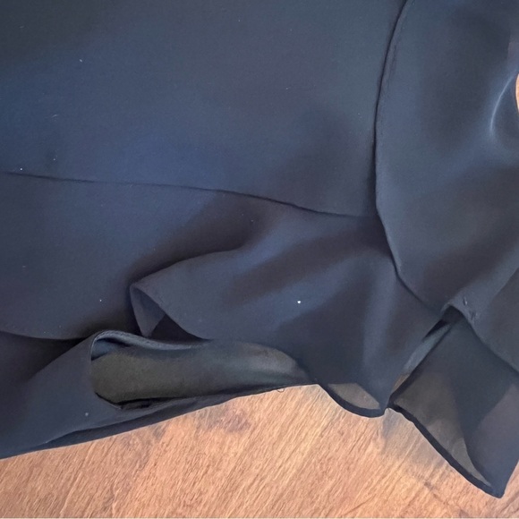 Bice Ruffled Black Midi Fit and Flare Dress Size 6 - Picture 8 of 9